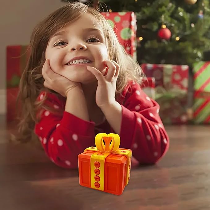 The Prank Box Funny Christmas Gifts Box Annoying Hilarious Screw Challenge with Surprise 3D Printed Screw Gifts Boxes Ideal for Birthday, Christmas (Orange and yellow)
