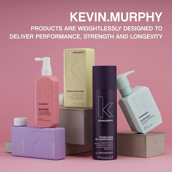 KEVIN.MURPHY YOUNG.AGAIN.RINSE - Moisturising Anti-Ageing Conditioner for Ageing, Dry, Damaged & Brittle Hair - Repair with Amino Acids - Sulphate & Paraben Free - 250 mL / 8.4 fl oz (Pack of 2)