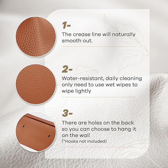 Disposable Hand Towel Box Cover Compatible with Kleenex Disposable Paper Hand Towels, Leather Tissue Box Cover Holder for Bathroom Holder (Brown-2 Pack)