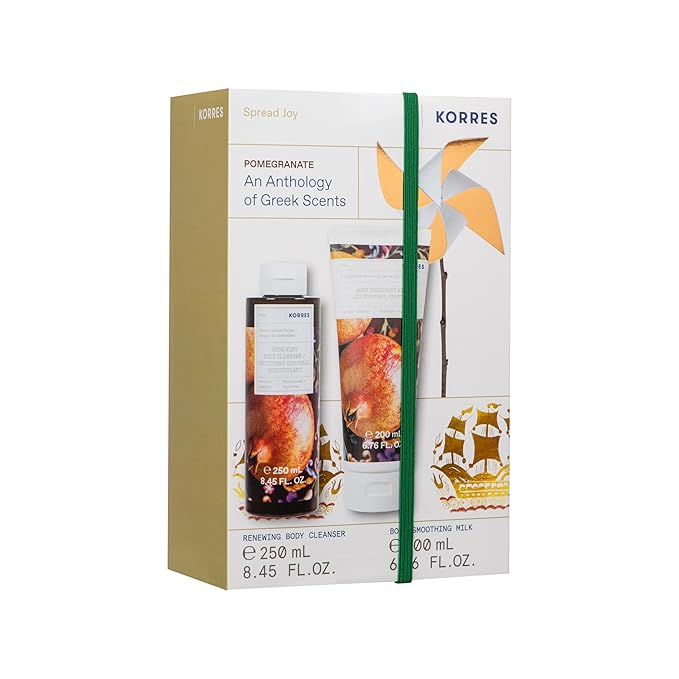 KORRES Vanilla Cinnamon Body Care Gift Set, Value Set for Men and Women, Fragrance of Creamy Vanilla and Warm, Spicy Cinnamon, Shower Gel 250 ml and Body Milk 200 ml, Vegan