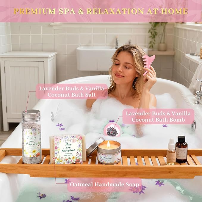 Birthday Gifts for Women,Self Care Gifts Get Well Soon Gift Baskets,Sympathy Gifts,Spa Gift Set,Thinking of You,Thank You, for Best Friend Mom Wife Sister Grandma