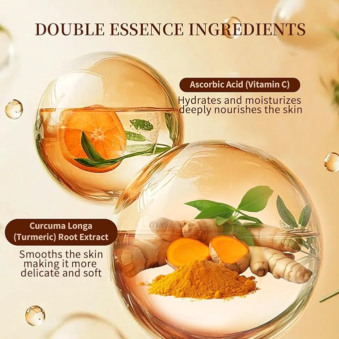 Turmeric Skin Care Set for Women, 5Pcs Hydrating & Nourishing Facial Care Kit with Cleanser, Toner, Serum, Eye Cream & Moisturizer – Soothing & Revitalizing Daily Skincare Gift Set