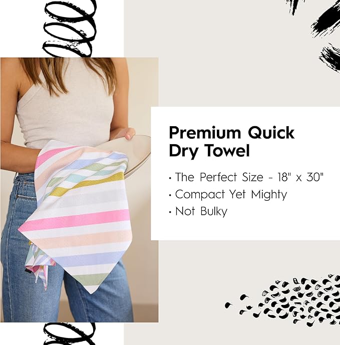 GEOMETRY Spring Kitchen Towels - Quick Dry Microfiber Cloth Spring & Summer Dish Towels for Kitchen Drying - Premium Quick Dry Towel - Lilac Checkin, 18" x 30" - 1-Pack