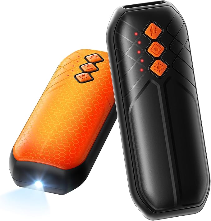 AI Hand Warmers Rechargeable 2 Pack - 6000mAh Electric Hand Warmer with LED Lights, 5-Temp Smart Control, Portable Pocket Heater, Gifts for Christmas, Outdoor, Hunting, Golf, Camping Accessories