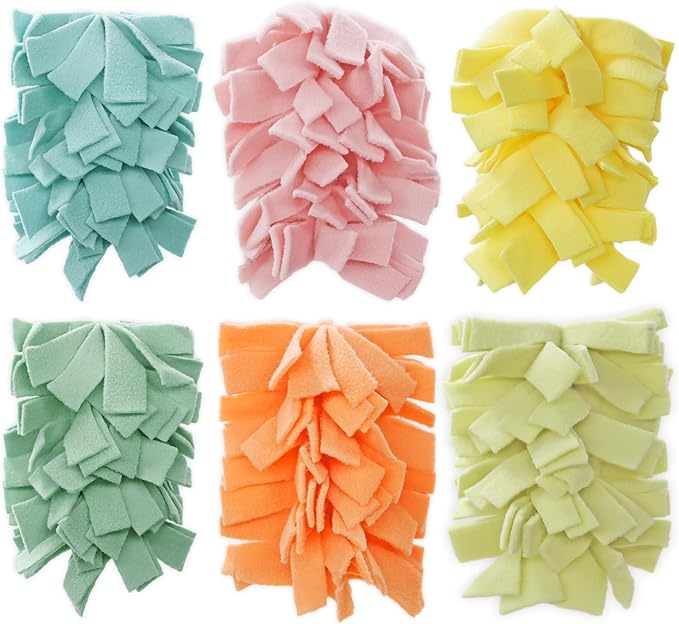 6 Layer Fleece Duster Refills for Swiffer Hand Duster, Zero Waste, Reusable and Washable Replacement Dusters for Cleaning Ceiling Fan Hardwoods (6 Pack-Multicolour-A)