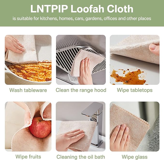 10 Packs of Swedish Kitchen Cloths - 100% Biodegradable and Compostable Reusable Cloths That can be Washed, Food-Grade Safe and Free of Plastic - Dish Rags Suitable for Any Surface (11"*11")