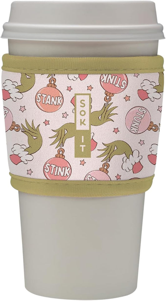 Sok It HotSok Coffee & Tea Reusable Insulated Neoprene Cup Sleeve (Jingle Smells)