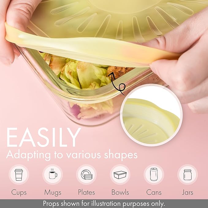 Reusable Silicone Food Covers– 6‐Piece