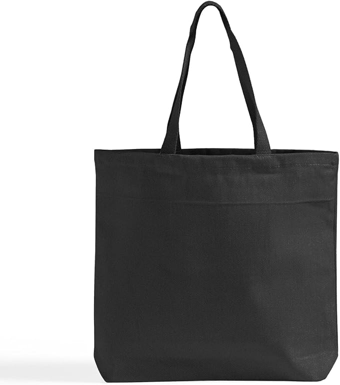 Heavy Cotton Denim Tote Bag – 12 Pcs Bulk Canvas Bags with Handles, Large Tote Bags for Shopping & Travel Essentials