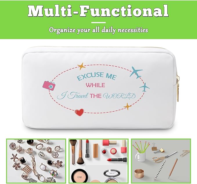 Funny Travel Gifts for Women Makeup Bag Travel Lovers Gifts Flight Travel Gift Vacation Gifts for Travel Lovers Sister Mom Travelers Cosmetic Bag Girls Trip Gift Birthday Mothers Day Gift Travel Pouch