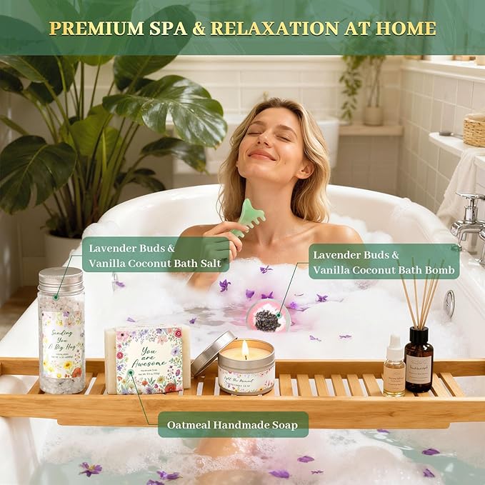 Self Care Gifts for Women Get Well Soon Gift Baskets,Christmas Birthday Gifts for Women Spa Care Package,Thank You Thinking of You Sympathy Gift Box for Mom, Her, Friend, Sister, Wife
