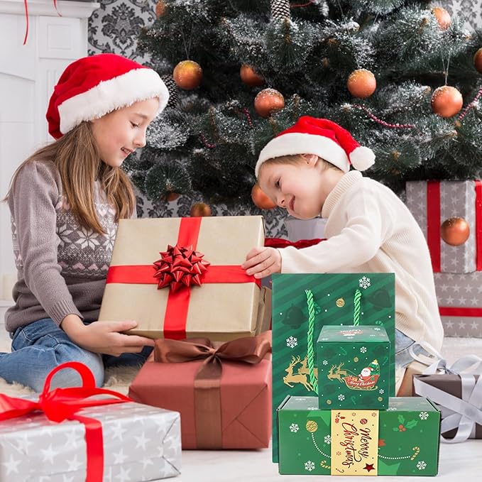 Surprise Gift Box Explosion,Pop-Up Explosion Gift Box,Merry Christmas Folding Bouncing Gift Boxes,Unique Folding Bouncing Red Envelope Gift Box, Christmas Birthday Surprise Blast Gift Boxes (Green)