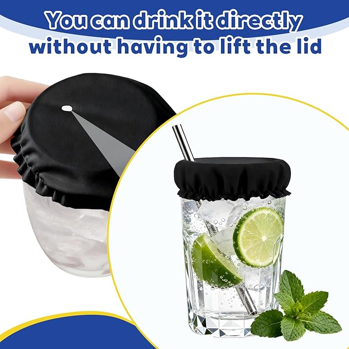 12 Pack Reusable Cup Covers for Alcohol Protection,Washable Elastic Drink Protector for Women,Party & Nightclub Safety Essentials