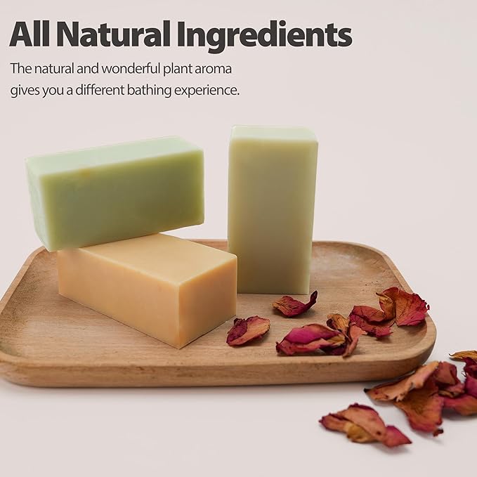 MAYJAM Natural Bar Soaps with Shea Butter,Body Botanical Soap Bars Variety Soap:3 Pack Scent Clary Sage,Lemongrass,Tea Tree Soap Bars,Antibacterial Bath Soap for Men&Women All Skin Body Wash Gift