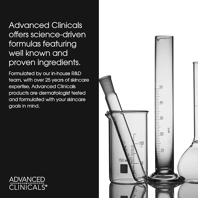 Advanced Clinicals Day-To-Night 6 Piece Skin Care Set Gift Box | (AM) Vitamin C + (PM) Retinol Face Serum, Under Eye Cream, & Travel Size Body Cream | Anti Aging Skincare Set Gift For Women & Men