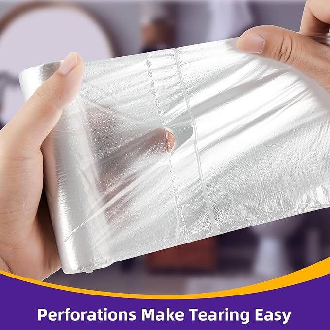 Small Trash Bags 4 Gallon Garbage Bags Bathroom Kitchen Office Clear Waste Basket Liners for Cat Litter, Paper Shredder Bags, 10L, 105 Count