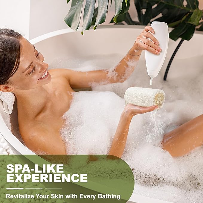 7 Pack Natural Loofah Body Scrubber Sponge, 5 Inches Organic Luffa for Exfoliating & Smooth Skin Cleansing, Ideal for Men & Women, Spa & Shower Use