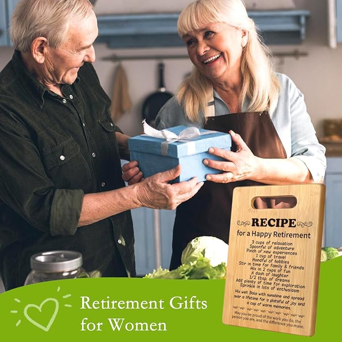Best Retirement Gifts for Woman Men 2025, Coworker Leaving Gifts Going Away Gifts Farewell Gifts Goodbye Gifts for Coworker Friends Retired Teacher Leader Nurses, Happy Retirements Cutting Board