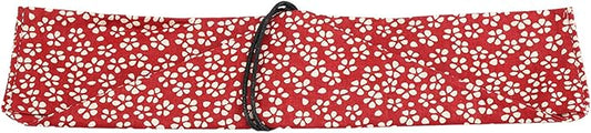Japanese Style Bamboo Travel Utensils Set, Reusable Bamboo Utensil Fork Knife Spoon Dinnerware Set for Travel Picnic Office School(With Red Storage Bag)