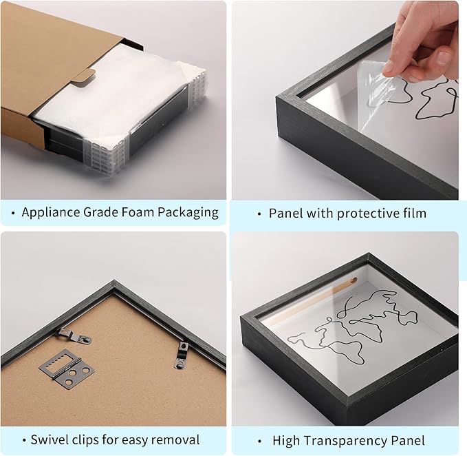 Travel Shadow Photo Keepsake Memory Box Ticket Keepsake Honeymoon Fund Box with Slot Frame Adventure Best Gift for Keepsake International Traveler Women Men People Who Travel Hiker Unique