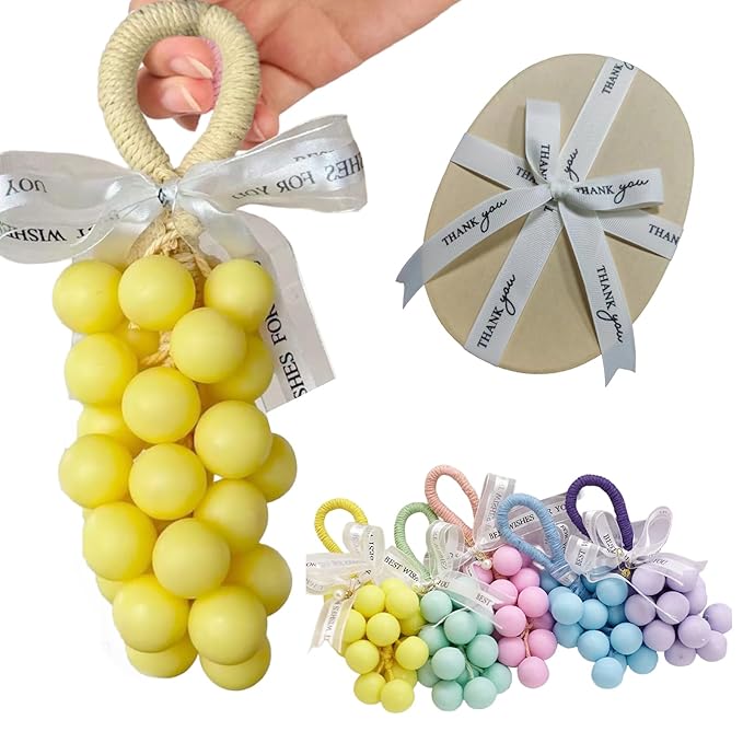 Handmade Grape Soap on a Rope, Natural Cold Process Cluster Soap Bar for Hand Wash and Bath, Decorative & Long Lasting Fragrance, Gift Set for Women Men (1, A)