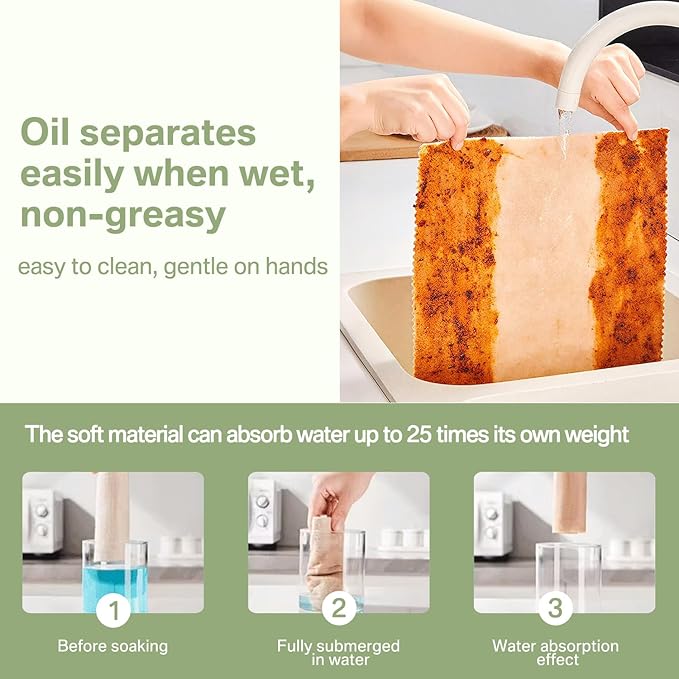 10 Packs of Swedish Kitchen Cloths - 100% Biodegradable and Compostable Reusable Cloths That can be Washed, Food-Grade Safe and Free of Plastic - Dish Rags Suitable for Any Surface (11"*11")