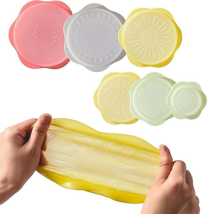 Reusable Silicone Food Covers– 6‐Piece