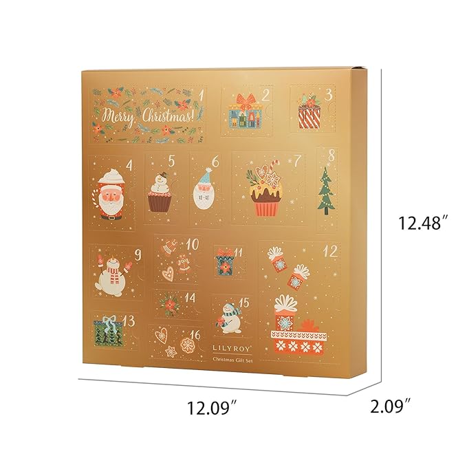 Advent Calendar 2025 Christmas Gifts for Women Mom - Luxury Gift Box with Brooch and Cute Sleeping Mask, Bath and Body Gift for Sister, Girlfriend, Wife, Mom｜Spa Set Bath Gift Idea for Female Friends