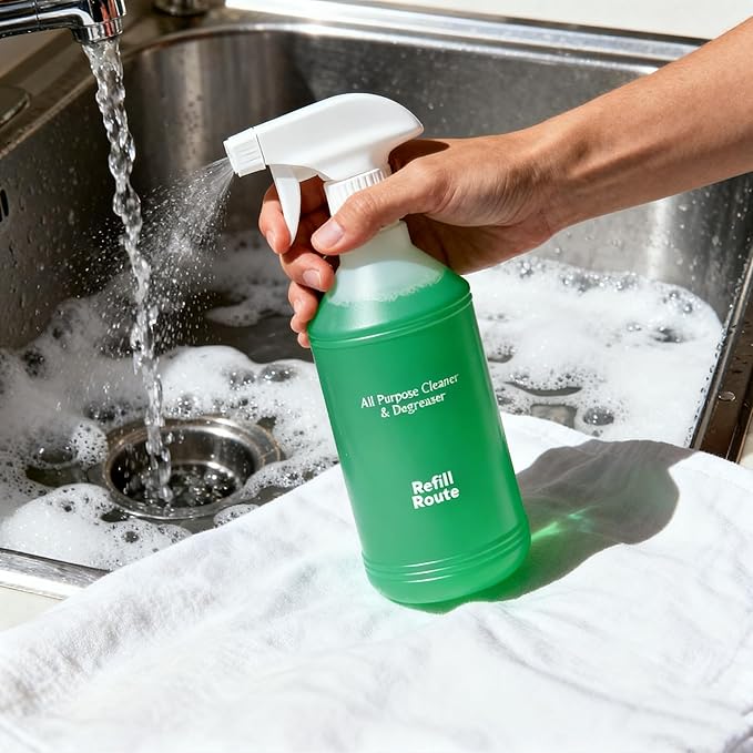 All Purpose Cleaner Spray, All-In-One Multipurpose Cleaner, Cleaning Spray for Every Surface, Bathroom Cleaner for Home, Kitchen (（12 x 16 Fl oz） Fresh Lime