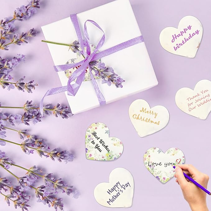 nulala 20Pack 'Thank you' Greeting Cards,Plantable Seed Paper Cards Embedded with Wildflower, Eco-Friendly Card for Gift Wrapping, Mother's Day, Thanksgiving,Graduation Gifts