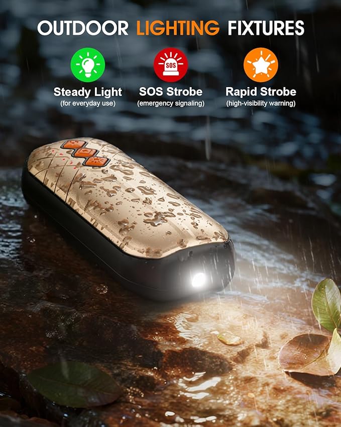 AI Hand Warmers Rechargeable 2 Pack - 6000mAh Electric Hand Warmer with LED Lights, 5-Temp Smart Control, Portable Pocket Heater, Gifts for Christmas, Outdoor, Hunting, Golf, Camping Accessories