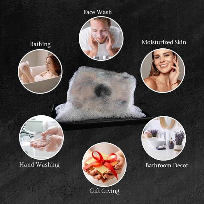 Earth & Home Rock Soap Gift Set of 2- Mothers Day Gift- Decorative Scented Gemstone Soap with Crystals (Jade & Black Obsidian) Inside- with Natural Ingredients & Essential Oil