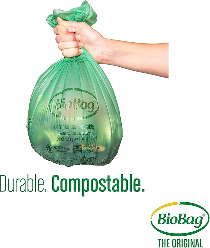 BioBag Premium Compostable Food Scrap Bags, 3 Gallon, 25 Count