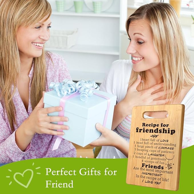 Friendship Gifts for Women Birthday, Friend Gift for Woman Men Christmas, Cool Gifts for Best Friends, Bestie Gifts for Women, Best Gift for Special Friend Female Cutting Board