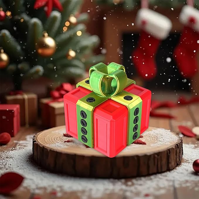The Prank Box Funny Christmas Gifts Box Annoying Hilarious Screw Challenge with Surprise 3D Printed Screw Gifts Boxes Ideal for Birthday, Christmas (Red and Green)