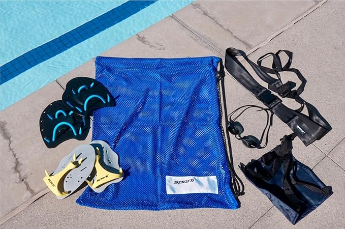 Sporti Swimming Equipment Bags, Mesh Drawstring Backpack,Swim Bag for Swimmers,Mesh Backpack for Beach