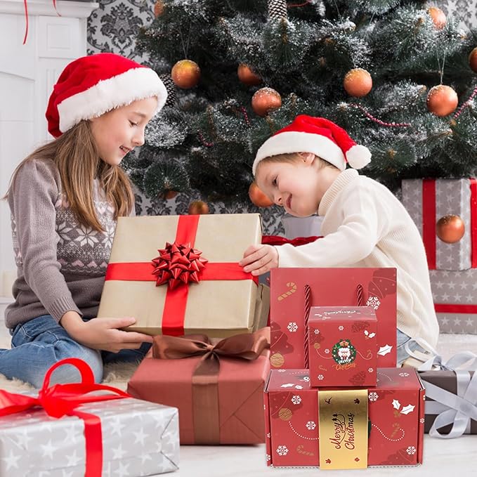 Surprise Gift Box Explosion,Pop-Up Explosion Gift Box,Merry Christmas Folding Bouncing Gift Boxes,Unique Folding Bouncing Red Envelope Gift Box, Christmas Birthday Surprise Blast Gift Boxes (Red)