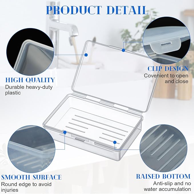 36 Pcs Travel Soap Container Portable Plastic Soap Boxes Bulk with Lid Homeless Donations Bulk Gym Shower Tour Groups Hotel Outdoor Camping (Mixing Colors)