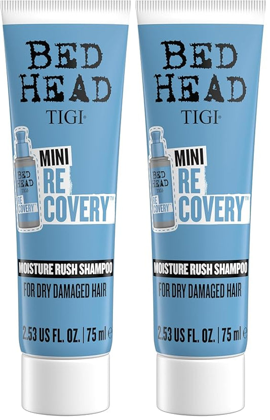 TIGI Bed Head Recovery Shampoo, Travel Mini, 2.53 fl oz (Pack of 2)