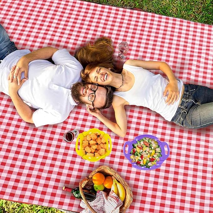 4 PCS Camping Bowl, Collapsible Silicone Bowl, Portable Camping Tableware Folding Picnic Bowl, Food Grade Material, Reusable,Space Saving,for Lunch Family Picnic