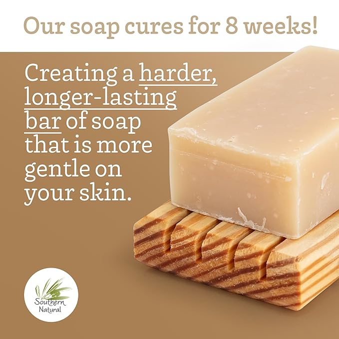 Southern Natural Goat Milk Soap Bar – Oatmeal Milk & Honey, Lavender, Honey Almond – Handmade for Dry and Sensitive Skin – Face & Body Wash for Men, Women, Kids, Baby – 3 pack (4-4.5 oz)