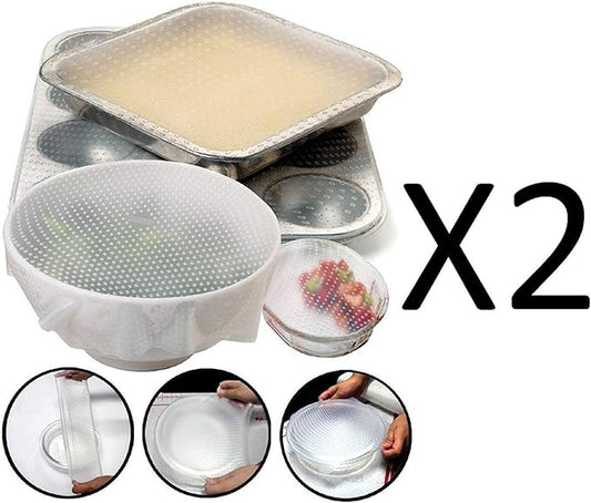 Norpro Silicone Stretch Bowl Covers, Clear, Set of 2