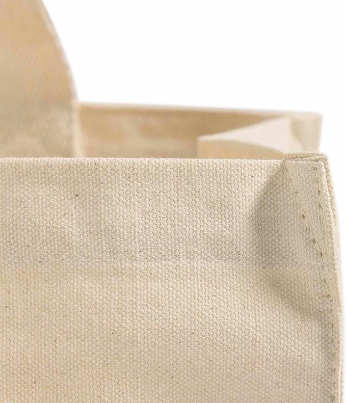 Ultimate Canvas Shopper Tote Bag – 12 Pcs Open Top Canvas Bags with Handles – Multipurpose Tote Bag for Everyday Use