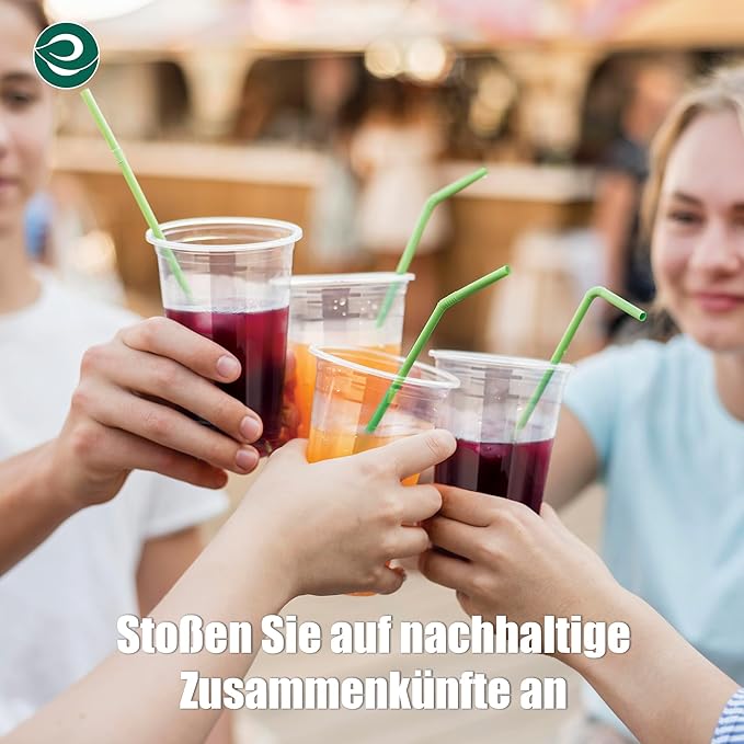 ECO SOUL 100% Clear Compostable Party Cups | (200 Count, 12 oz) | Disposable | Biodegradable | Plant Based Eco-friendly Alternative to Paper & Plastic Cups | For Weddings & Gatherings
