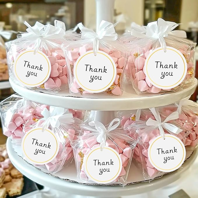 120 PCS White Gift Tags, 2'' Round Gift Tags with String Marking Hang Tag Writable Blank Tag for Presents Labeling DIY Craft Project Valentine's Day Wedding Baby Shower Favors