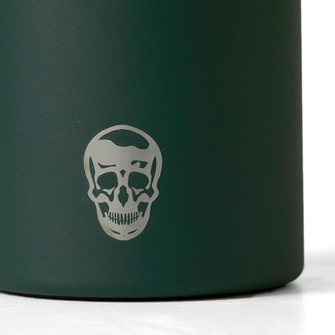 Gymreapers Insulated Water Bottle - Stainless Steel 32 Oz, 3 lids (Straw, Chug, Canteen), Double Walled Vacuum Insulation, Thermo Mug Cold Hot - Durable Powder Coated Finish