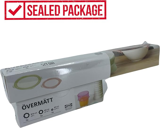 OVERMATT Reusable Food Storage Cover, Set of 5 Sizes, Stretch Silicone Multicolor Seal Lids, SEOULIKA_OVM0319