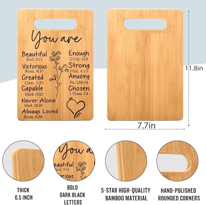 Christian Gifts for Women Birthday, Appreciation Gift for Women Christmas, Inspirational Gift for Woman Religious Spiritual Gifts for Her, Mom, Sister, Friends Female, Coworker Cutting Board