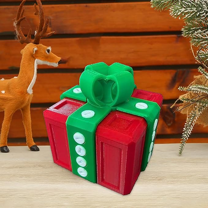 The Prank Box Funny Christmas Gifts Box Annoying Hilarious Screw Challenge with Surprise 3D Printed Screw Gifts Boxes Ideal for Birthday, Christmas (Green)