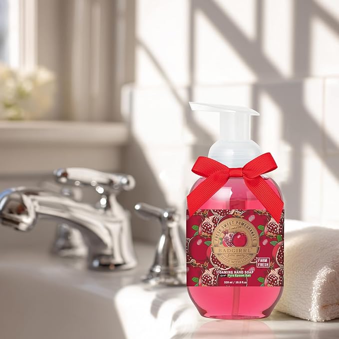 Foaming Hand Soap with Epsom Salt Collection 10.8 Fl Oz Each (5-Pack) Deep Moisture Gift Set with Shea Butter & Essential Oil Skin Cleanser Set Moisturizing Gift Sets for Christmas, Birthday Gift
